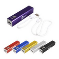 Portable USB Flash Cell Phone Travel Power Bank Charger in Aluminum Case